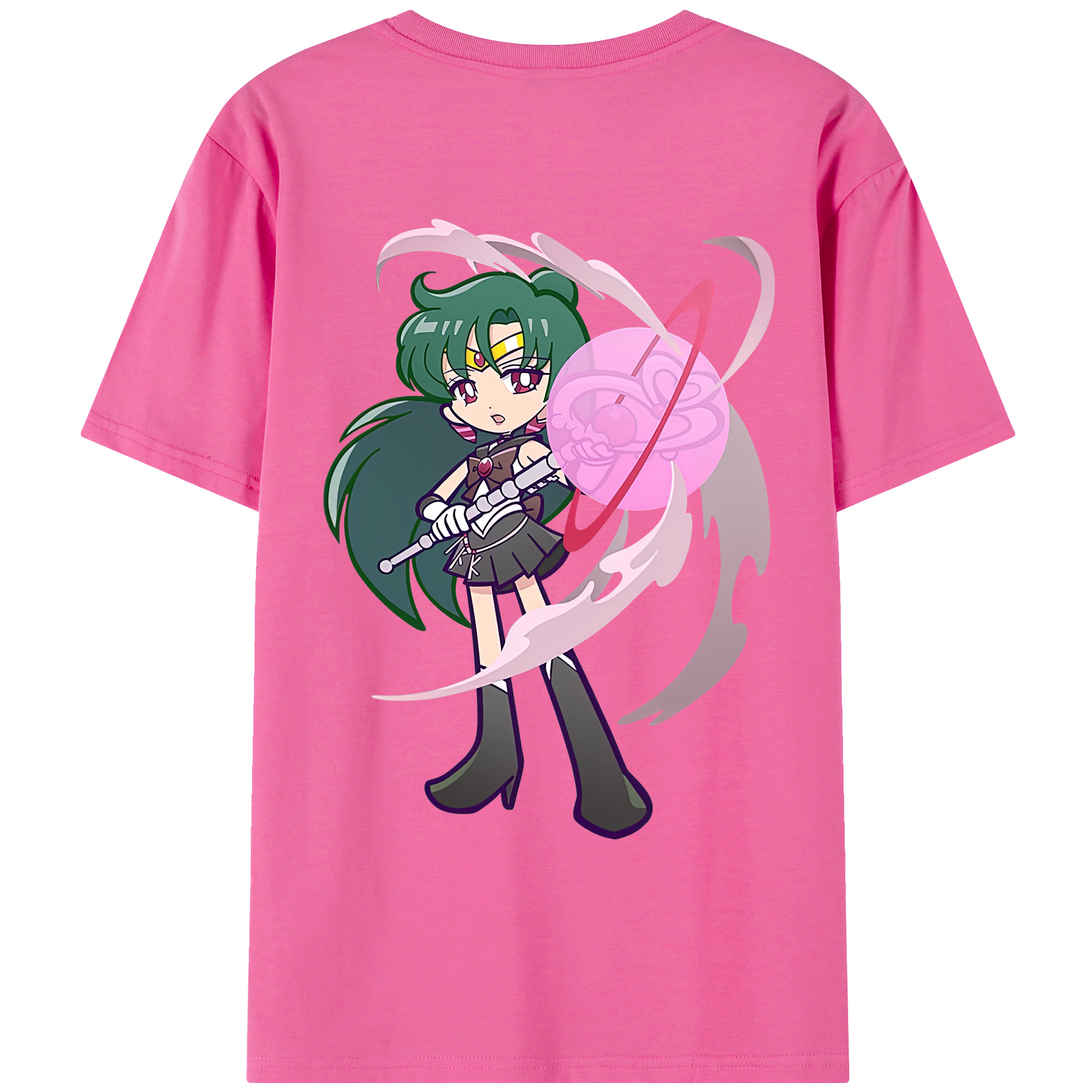 （画像用） 美少女戦士セーラームーン 冥王せつな Sailor Moon Meiou Setsuna レディース半袖Tシャツ(バックプリント)